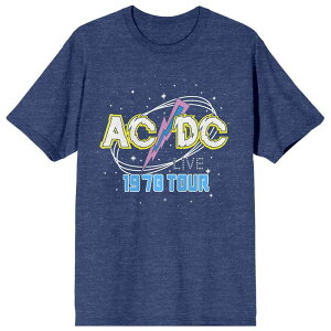 �A�j���L�����N�^�[ ���f�B�[�X �g�b�v�X T�V���c �O���t�B�b�N Licensed Character Juniors' AC/DC Live 1978 Tour Graphic Tee Blue �u���[