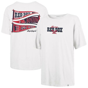 �t�H�[�e�B�Z�u���u�����h ���f�B�[�X �g�b�v�X T�V���c 47 Brand Women's '47 Sand Boston Red Sox Bow & Banner Sadie T-Shirt Rsx White �z���C�g