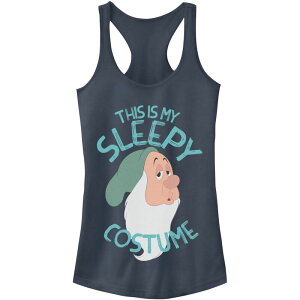 �f�B�Y�j�[ ���f�B�[�X �g�b�v�X T�V���c Disney'snowhite This My Sleepy Costume Halloween Juniors' Tank Top Indigo �C���f�B�S