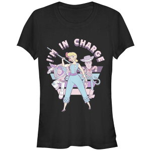 �f�B�Y�j�[ �s�N�T�[ ���f�B�[�X �g�b�v�X T�V���c �O���t�B�b�N Disney / Pixar's Toy Story Little Bo Peep Juniors' I'm In Charge Fitted Graphic Tee Black �u���b�N