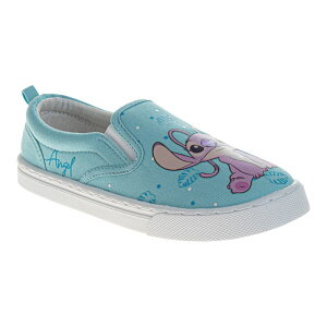 �A�j���L�����N�^�[ ���f�B�[�X �V���[�Y �X�j�[�J�[ ���[�X Licensed Character Disney's Lilo & Stitch Lace Up Low Top Boys' Canvasneakers Blue �u���[