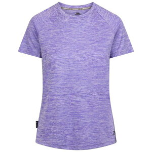 �g���X�p�X ���f�B�[�X �g�b�v�X T�V���c Trespass Womens/Ladieselinne Duo Skin Active Top Lilac Marl �}�[��