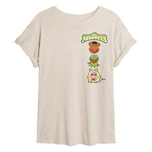 �f�B�Y�j�[ ���f�B�[�X �g�b�v�X T�V���c Disney Juniors' The Muppetstack Oversized Tee Beige �x�[�W��