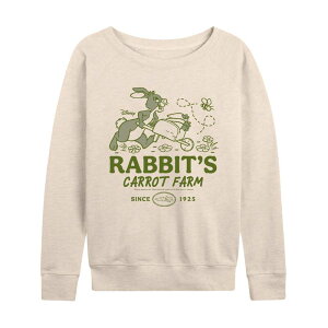 �f�B�Y�j�[ ���f�B�[�X �g�b�v�X T�V���c �p�C�� Women's Disney's Winnie The Pooh Rabbit's Carrot Farm French Terry Long Sleeve Tee Beige �x�[�W��