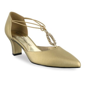 yz C[W[Xg[g fB[X pvX V[Y Easy Street Moonlight Women's Pumps Gold Satin