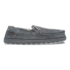 yz LAMO Y T_ V[Y LAMO Harrison Men's Suede Slippers Charcoal