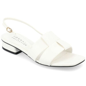 �W�����l �R���N�V���� ���f�B�[�X �V���[�Y �T���_�� �q�[�� Journee Collection Tabatha Women's Tru Comfort Foam Low Covered Block Heel Sandals White �z���C�g