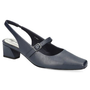�C�[�W�[�X�g���[�g ���f�B�[�X �V���[�Y �p���v�X Easy Street Women's Cameo Square Toe Slingback Pumps Navy �l�C�r�[