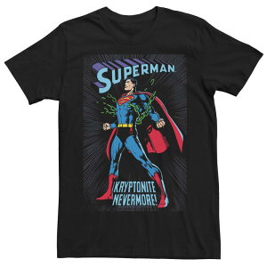 �A�j���L�����N�^�[ �����Y �g�b�v�X T�V���c �O���t�B�b�N Licensed Character Men's DComicsuperman Kryptonite Nevermore Poster Graphic Tee Black �u���b�N