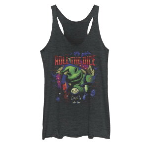 �f�B�Y�j�[ ���f�B�[�X �g�b�v�X T�V���c Disney's The Nightmare Before Christmas Juniors' Oogie Roll The Dice Tank Top Black Heather �u���b�N