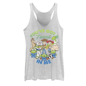 �f�B�Y�j�[ �s�N�T�[ ���f�B�[�X �g�b�v�X T�V���c Disney / Pixar's Toy Storyou've Got A Friend In Me Juniors' Racerback Tank Top White Heather �z���C�g
