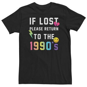 �A�j���L�����N�^�[ �����Y �g�b�v�X T�V���c �g�[�� Licensed Character Big & Tall Fifth Sun If Lost Please Return To The 1990's Tee Black �u���b�N