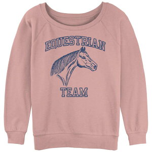 �A�j���L�����N�^�[ ���f�B�[�X �g�b�v�X T�V���c �p�C�� Licensed Character Juniors' Equestrian Team Slouchy Terry Desert Pink �s���N