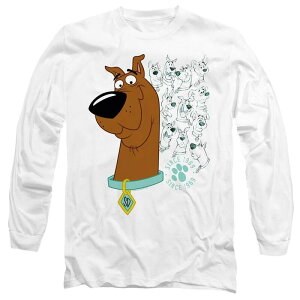 �A�j���L�����N�^�[ �����Y �g�b�v�X T�V���c Licensed Character Scooby Doo Evolution Of Scooby Doo Long Sleeve Adult-shirt White �z���C�g