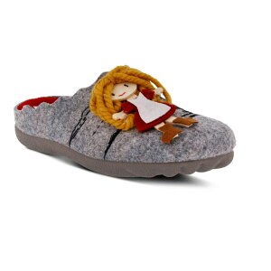 �t���N�T�X ���f�B�[�X �V���[�Y �T���_�� �E�[�� Flexus by Spring Step Mandiella Women's Wool Slippers Gray �O���[