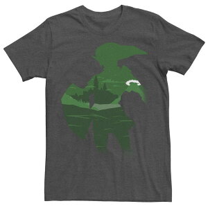 �A�j���L�����N�^�[ �����Y �g�b�v�X T�V���c Licensed Character Men's Zelda Link Silhouette Fill Tee Charcoal Heather �`���R�[��