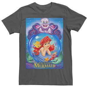 �f�B�Y�j�[ �����Y �g�b�v�X T�V���c Disney's The Little Mermaid Ariel And Ursula Poster Men's Tee Charcoal �`���R�[��