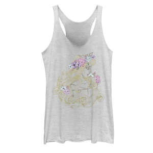 �f�B�Y�j�[ ���f�B�[�X �g�b�v�X T�V���c Juniors' Disney'sleeping Beauty Colorful Illustration Tank Top White Heather �z���C�g