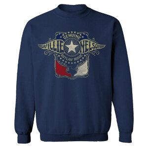 �A�j���L�����N�^�[ �����Y �A�E�^�[ �p�[�J�[�E�X�E�F�b�g �V���c Licensed Character Men's Willie Nelson Outlawingsweatshirt Navy �l�C�r�[
