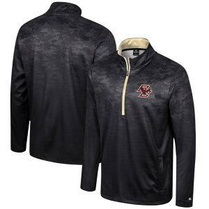 �R���V�A�� �����Y �A�E�^�[ �W���P�b�g�E�u���]�� Men's Colosseum Black Boston Collegeagles The Machine Half-Zip Jacket Bos Black �u���b�N