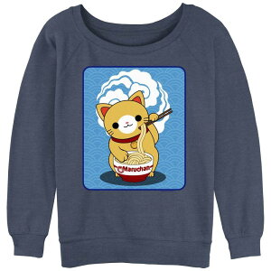 �A�j���L�����N�^�[ ���f�B�[�X �g�b�v�X T�V���c �p�C�� Licensed Character Juniors' Maruchan Kitty Munch Throw Figure Slouchy Terry Blue Heather �w�U�[