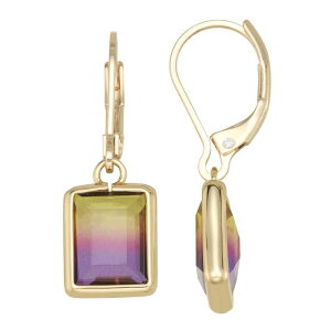 �i�C���E�F�X�g ���f�B�[�X �A�N�Z�T���[ �s�A�X�E�C�������O Nine West Gold-Tone Simulated Stone Square Ombre Drop Earrings Purple �p�[�v��