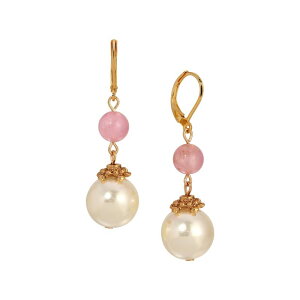 1928 ���f�B�[�X �A�N�Z�T���[ �s�A�X�E�C�������O 1928 Gold-Tone Simulated Pearl Beadrop Earrings Pink �s���N