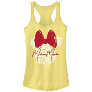 �f�B�Y�j�[ ���f�B�[�X �g�b�v�X T�V���c �t�����[�� �t�����[ Juniors' Disney's Mickey Floral Minnie Mouse Tank Top Banana