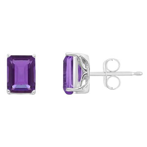 Alyson Layne ���f�B�[�X �A�N�Z�T���[ �s�A�X�E�C�������O Alyson Layne 14k Gold Emerald Cut Amethystud Earrings 14k White Gold �z���C�g