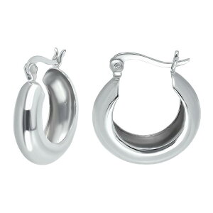 Aleure Precioso ���f�B�[�X �A�N�Z�T���[ �s�A�X�E�C�������O Aleure Precioso Sterling Silver 6 mm x 22 mm Dome Hoop Earringsterling Silver �V���o�[