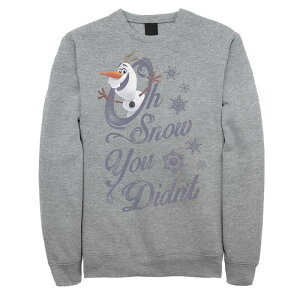 �f�B�Y�j�[ ���f�B�[�X �A�E�^�[ �p�[�J�[�E�X�E�F�b�g �V���c �t���[�X Disney's Frozen Olaf Oh Snow You Didn't Juniors' Fleece Sweatshirt Athletic Heather �w�U�[