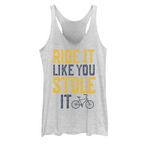 �A���u�����f�b�h ���f�B�[�X �g�b�v�X T�V���c �O���t�B�b�N Unbranded Juniors' Ride It Like You Stole It Bicycle Graphic Tank Top White Heather �z���C�g