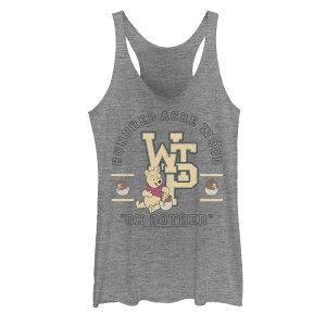 �f�B�Y�j�[ ���f�B�[�X �g�b�v�X T�V���c Disney's Winnie The Poohundred Acre Wood Collegiate Juniors' Tank Top Gray Heather �O���[