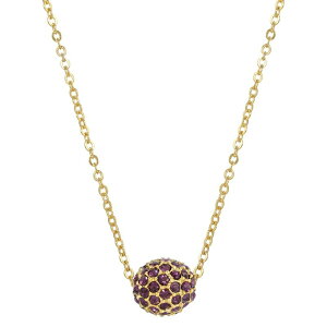 1928 ���f�B�[�X �A�N�Z�T���[ �l�b�N���X�E�`���[�J�[�E�y���_���g�g�b�v ���[�X 1928 Gold Tone & Purple Simulated Crystal Fireball Drop Necklace Purple �p�[�v��