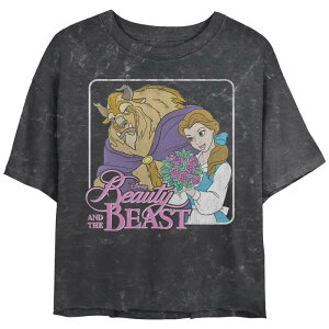 �f�B�Y�j�[ ���f�B�[�X �g�b�v�X T�V���c �O���t�B�b�N Disney's Beauty And The Beast Juniors' Simple Framed Portrait Graphic Tee Black �u���b�N