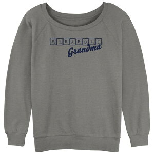 �A�j���L�����N�^�[ ���f�B�[�X �g�b�v�X T�V���c �p�C�� Licensed Character Juniors' Scrabble Grandma Tileslouchy Terry Pullover Gray Heather �O���[