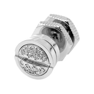 �����N�X �����Y �A�N�Z�T���[ �s�A�X�E�C�������O T�V���c LYNX Diamond Accent Stainlessteel Screwhead Stud - Singlearring White �z���C�g