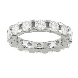 �`���[���Y �A���h �R���o�[�h ���f�B�[�X �A�N�Z�T���[ �����O Charles & Colvard 14k White Gold Lab-Created Moissanite 4 5/8 Carat.W. Round Eternity Ring 14kwh Gold �S�[���h