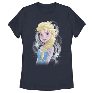 �f�B�Y�j�[ ���f�B�[�X �g�b�v�X T�V���c Disney's Frozen Juniors' Elsa Snowflake Tee Navy �l�C�r�[