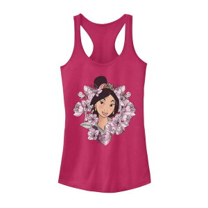 �f�B�Y�j�[ ���f�B�[�X �g�b�v�X T�V���c Juniors' Disney Mulan Flower Framed Portraitank Top Raspberry