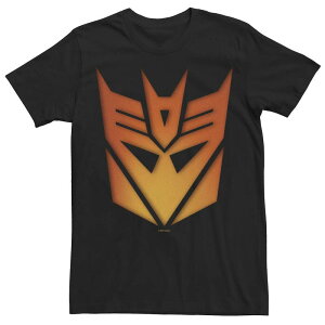 �A�j���L�����N�^�[ �����Y �g�b�v�X T�V���c ���S Licensed Character Men's Transformers Decepticon Glowing Logo Tee Black �u���b�N