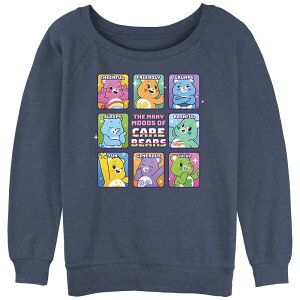 �A�j���L�����N�^�[ ���f�B�[�X �g�b�v�X T�V���c �p�C�� Licensed Character Juniors' Care Bears Feelingslouchy Terry Pullover Blue Heather �w�U�[