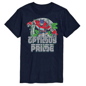 �A�j���L�����N�^�[ �����Y �g�b�v�X T�V���c �g�[�� �O���t�B�b�N Licensed Character Big & Tall Transformers Optimus Prime Graphic Tee Navy �l�C�r�[