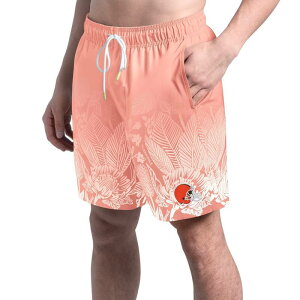 �}���K���[�^�r�� �����Y ���� �n�[�t�p���c�E�V���[�c �V���[�g�p���c Men's Margaritaville Coral Cleveland Browns Lagoon Fiesta Swim Shorts Brn Pink O �s���N