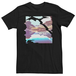 �t�B�t�X�T�� �����Y �g�b�v�X T�V���c Fifth Sun Men's Liquid Mountain Reflections Tee Black �u���b�N