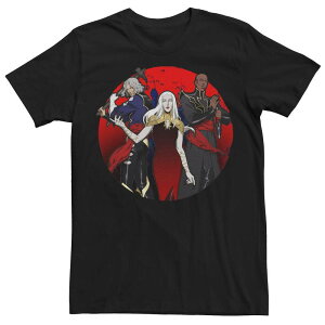 �A�j���L�����N�^�[ �����Y �g�b�v�X T�V���c Licensed Character Men's Netflix Castlevania Carmilla Group Shotee Black �u���b�N