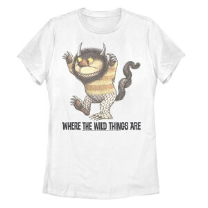 �A�j���L�����N�^�[ ���f�B�[�X �g�b�v�X T�V���c Licensed Character Juniors' Where The Wild Things Are Horned Monster Portraitee White �z���C�g