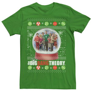 �A�j���L�����N�^�[ �����Y �g�b�v�X T�V���c Licensed Character Men's The Big Bang Theory Christmasnow Globe Tee Kelly