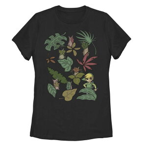 �A�j���L�����N�^�[ ���f�B�[�X �g�b�v�X T�V���c Licensed Character Juniors' The Legend of Zelda Link In The Leaves Tee Black �u���b�N