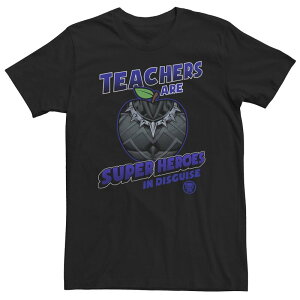 �}�[�x�� �����Y �g�b�v�X T�V���c �g�[�� Big & Tall Marvel Teachers Are Super Heroes In Disguise Black Panther Tee Black �u���b�N